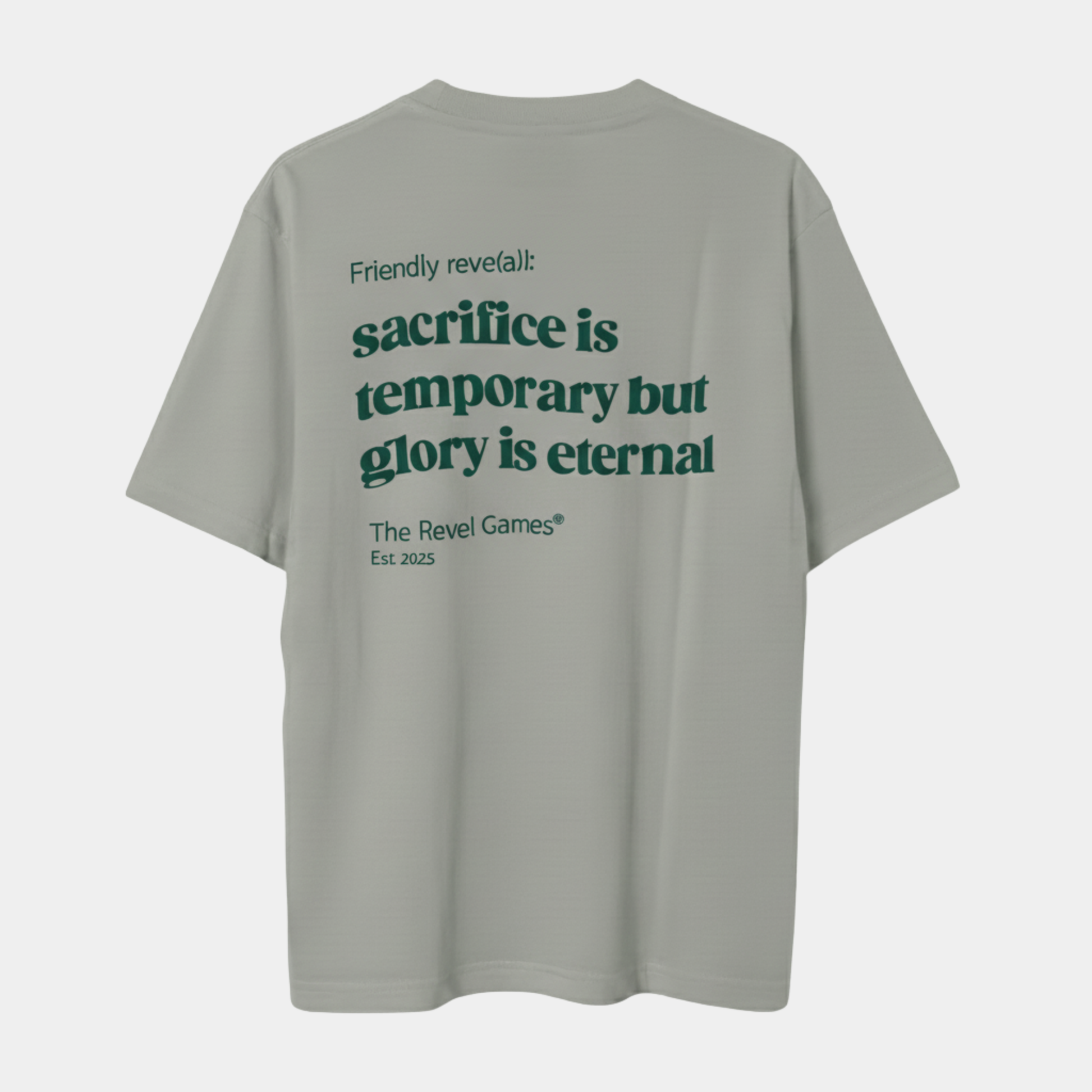 glory is eternal tee en su versión Italia