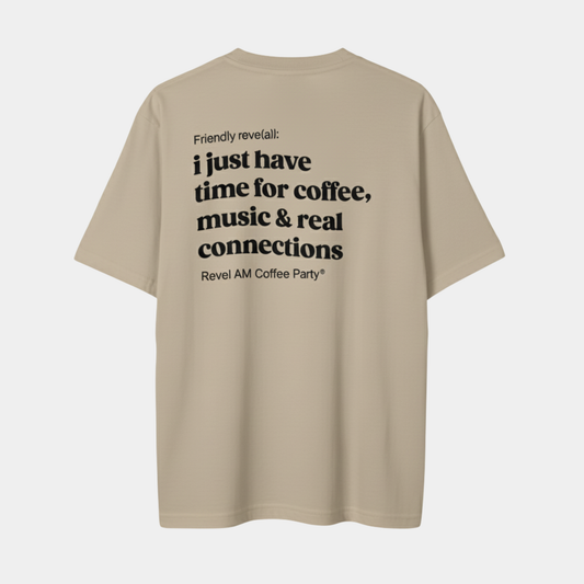 real connections oversize tee en su versión beige