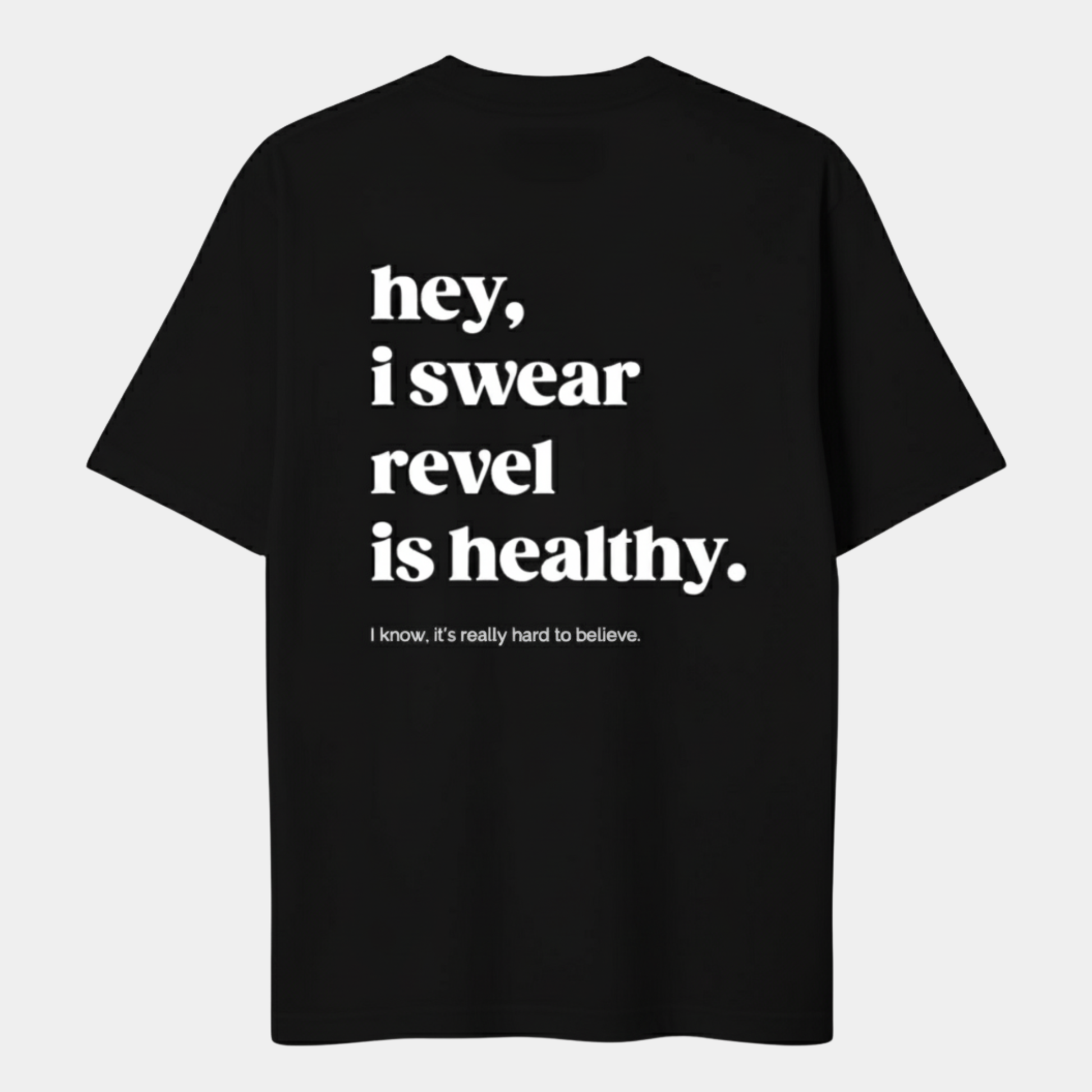 revel is healthy oversize tee en su versión negra