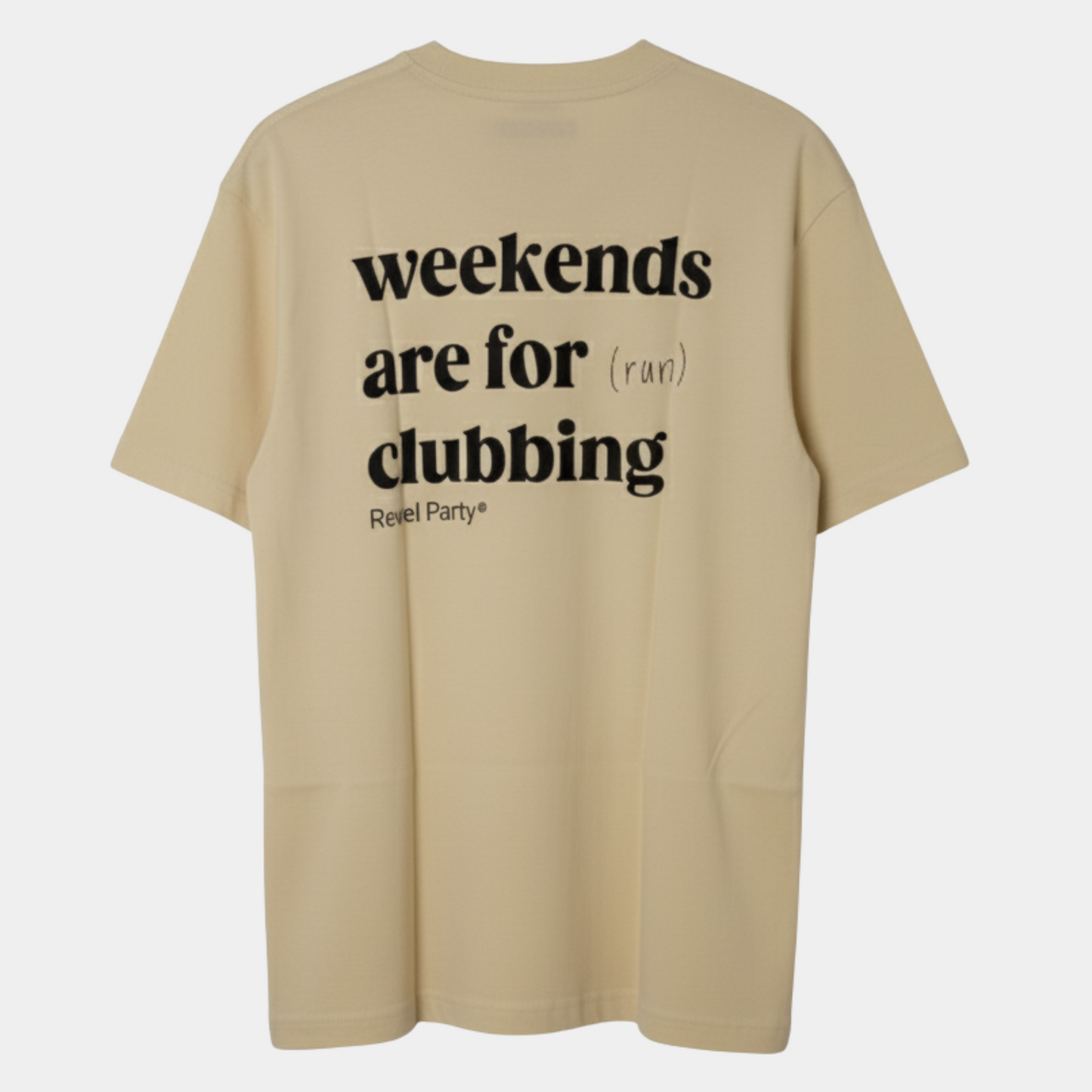 run clubbing oversize tee beige