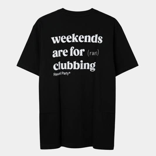 run clubbing oversize tee black