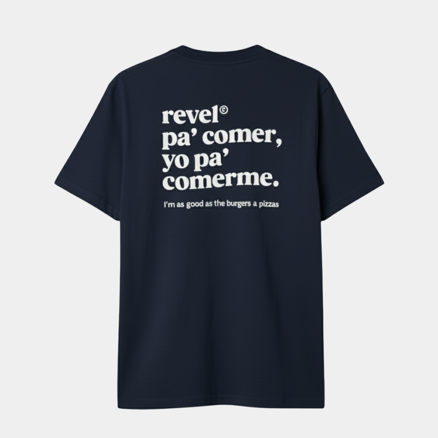 Yo pa' comerme oversize tee en su versión azul