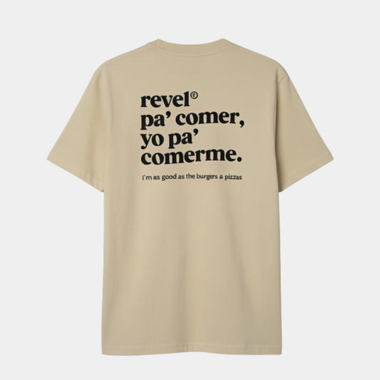 yo pa' comerme oversize tee beige